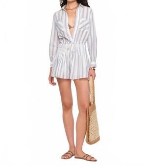 NEW HEARTLOOM ambroise romper in white/blue